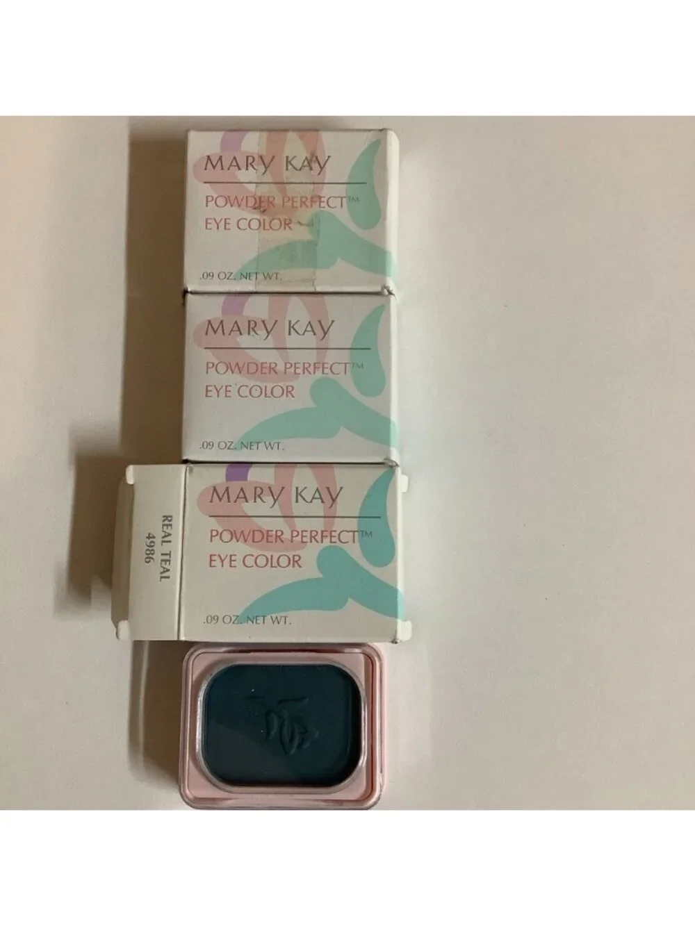 Mary Kay REAL TEAL 4986 Powder Perfect Eye Color Retired Bundle of 3. New
